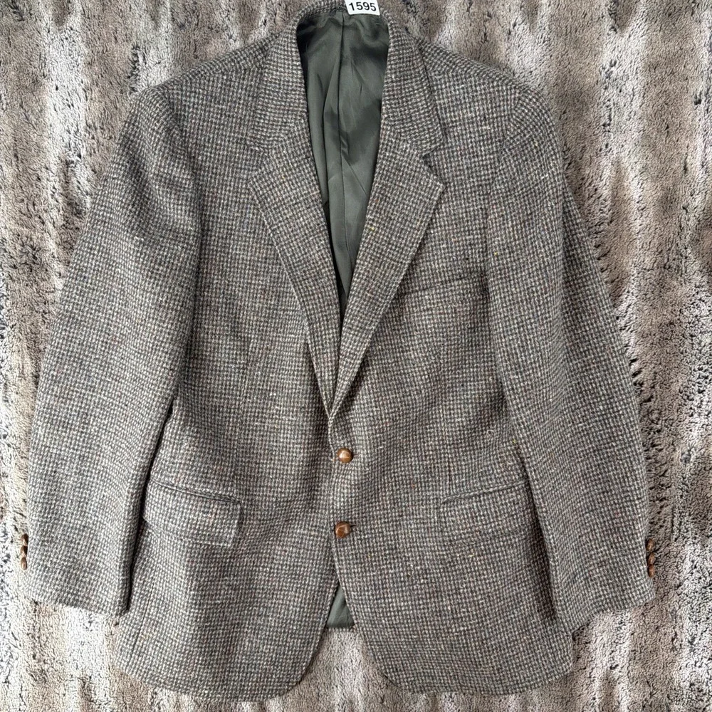 VINTAGE LEVIS Mens Tweed Wool Blazer Sport Coat Casual Jacket Size 44R Menswear